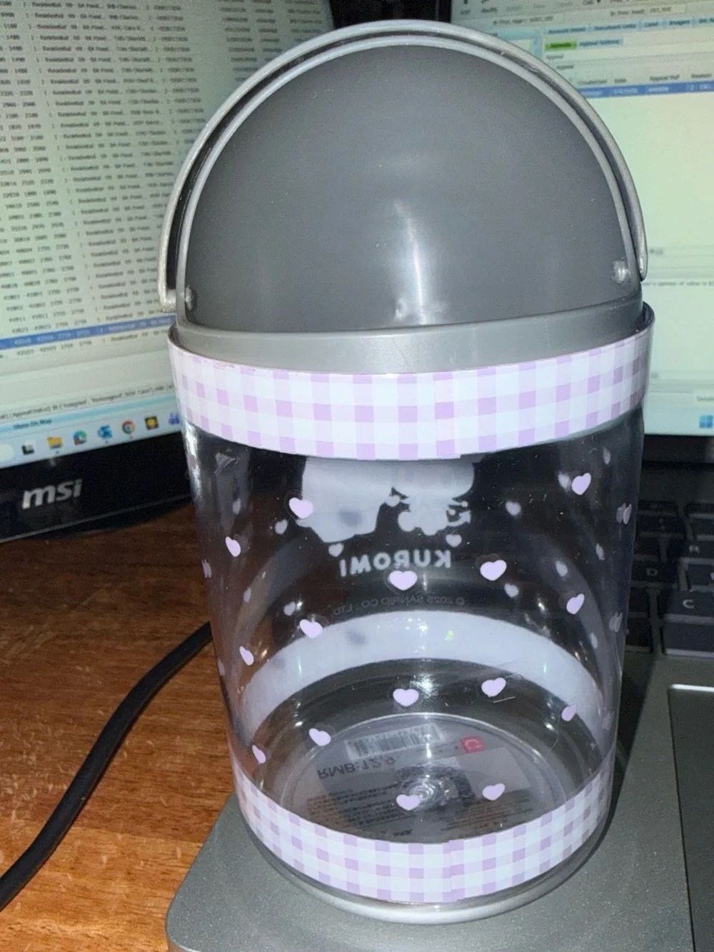 Kuromi Licensed storage bin/pen cup